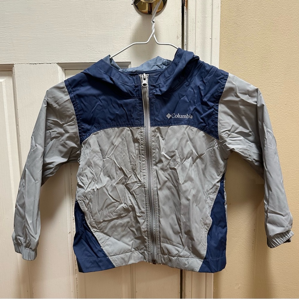 Columbia Blue & Gray Boys Rain Jacket
